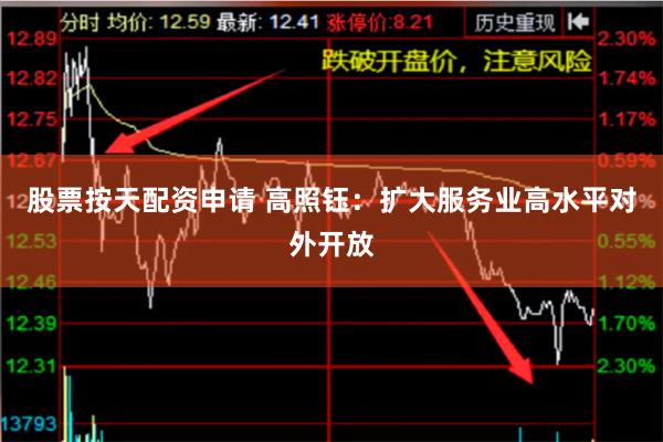 股票按天配资申请 高照钰：扩大服务业高水平对外开放