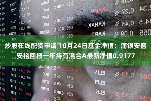 炒股在线配资申请 10月24日基金净值：浦银安盛安裕回报一年持有混合A最新净值0.9177